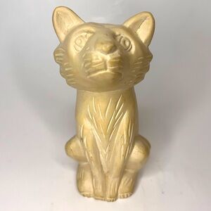 Stone Carved Cat Figure 5.5”